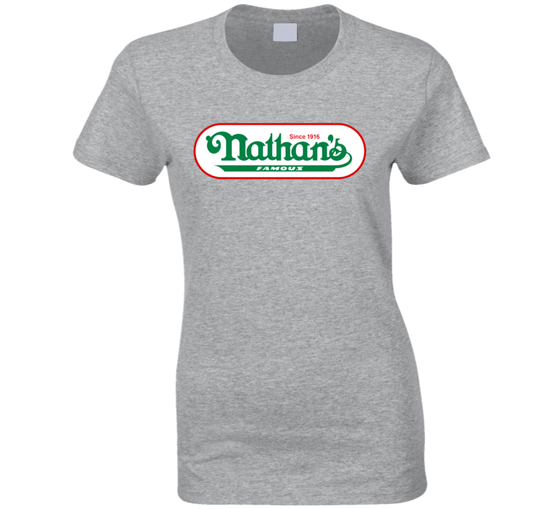 Nathan's Famous Hot Dogs Since 1916 Cool Ladies T Shirt Nathan's Famous Hot Dogs Since 1916 Cool Ladies T Shirt