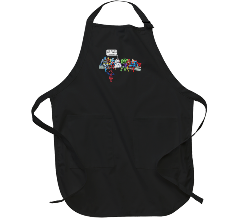 And That's How I Saved The World Funny Jesus And Superheroes Apron And That's How I Saved The World Funny Jesus And Superheroes Apron