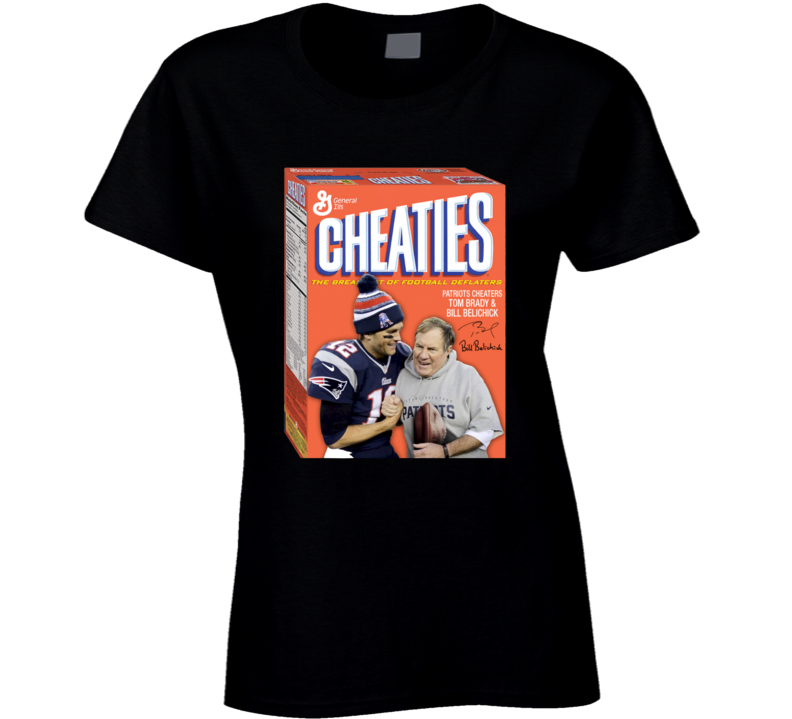 Cheaties Cereal Funny Tom Brady New England Football Ladies T Shirt