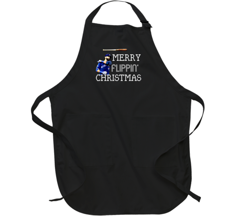 Merry Flippin Christmas Jose Bautista Toronto Baseball Apron