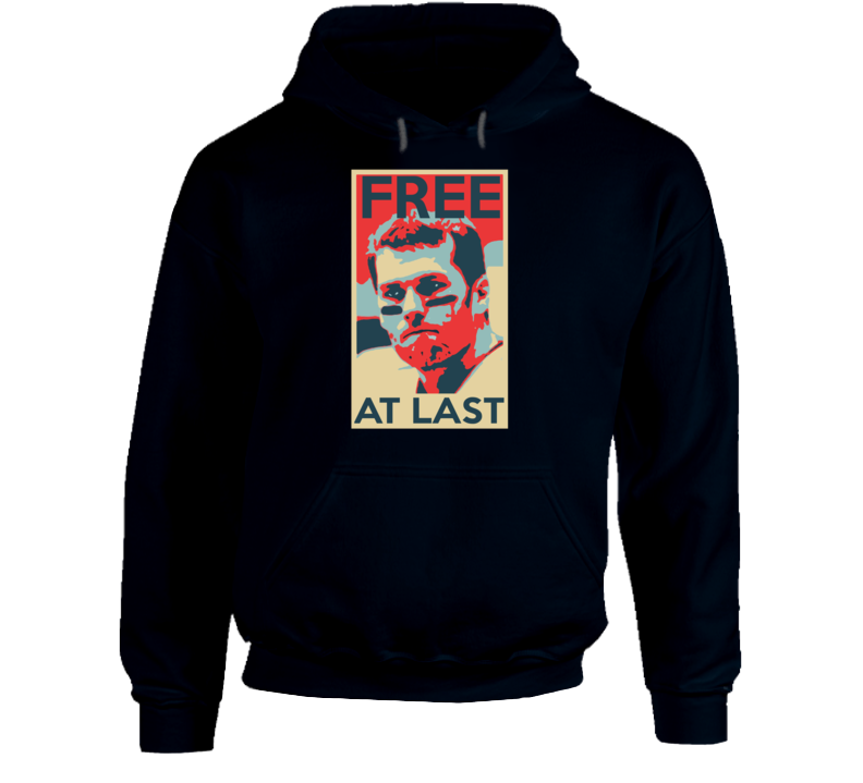 Tom Brady Free At Last Hope Poster Parody Funny New England Football Hoodie