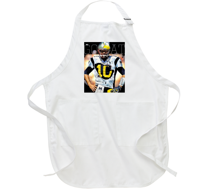 The Goat Tom Brady Patriots Michigan Football Sports Team Fan Apron The Goat Tom Brady Patriots Michigan Football Sports Team Fan Apron