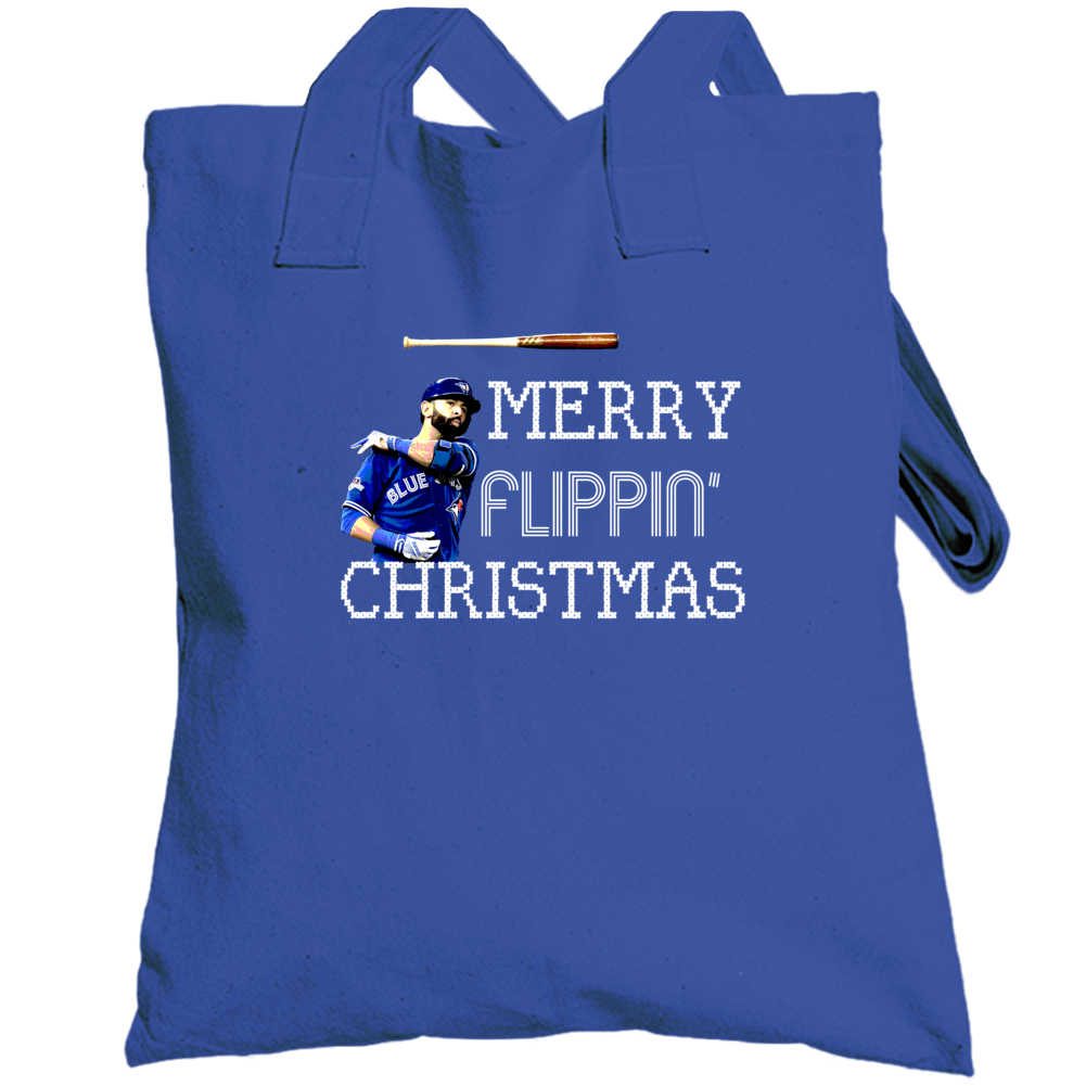 Merry Flippin Christmas Jose Bautista Toronto Baseball Totebag