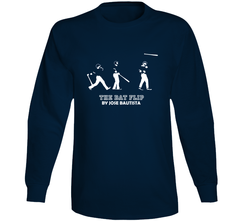 The Bat Flip Evolution Jose Bautista Toronto Baseball Long Sleeve