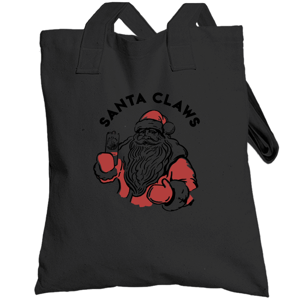 Santa Claws White Claw Funny Christmas Totebag