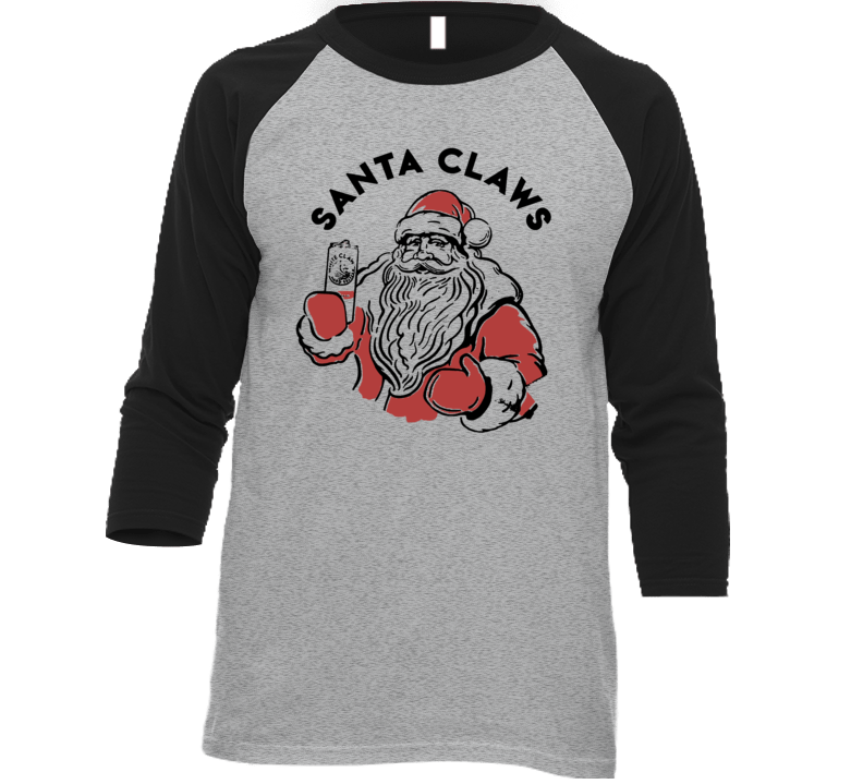 Santa Claws White Claw Funny Christmas T Shirt