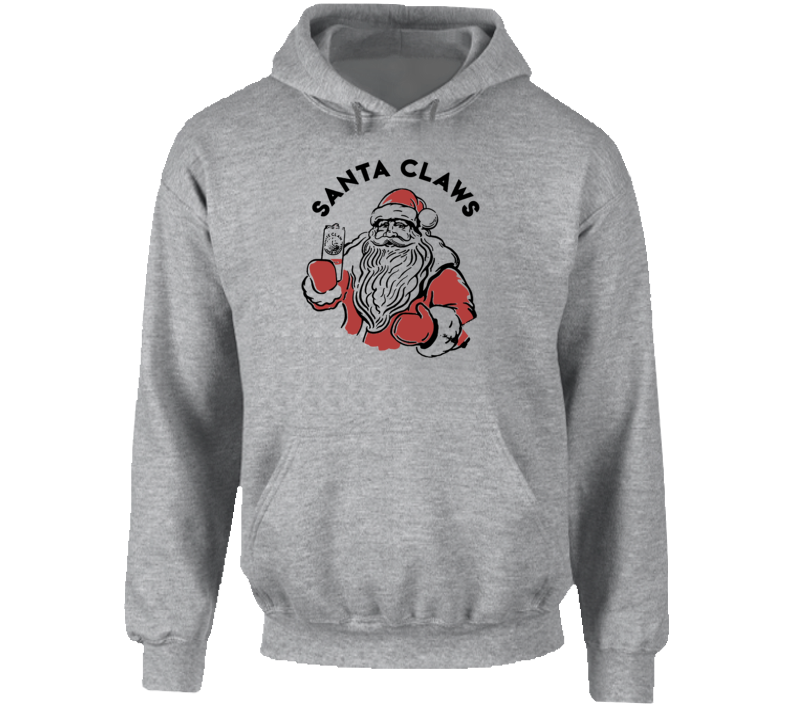 Santa Claws White Claw Funny Christmas Hoodie