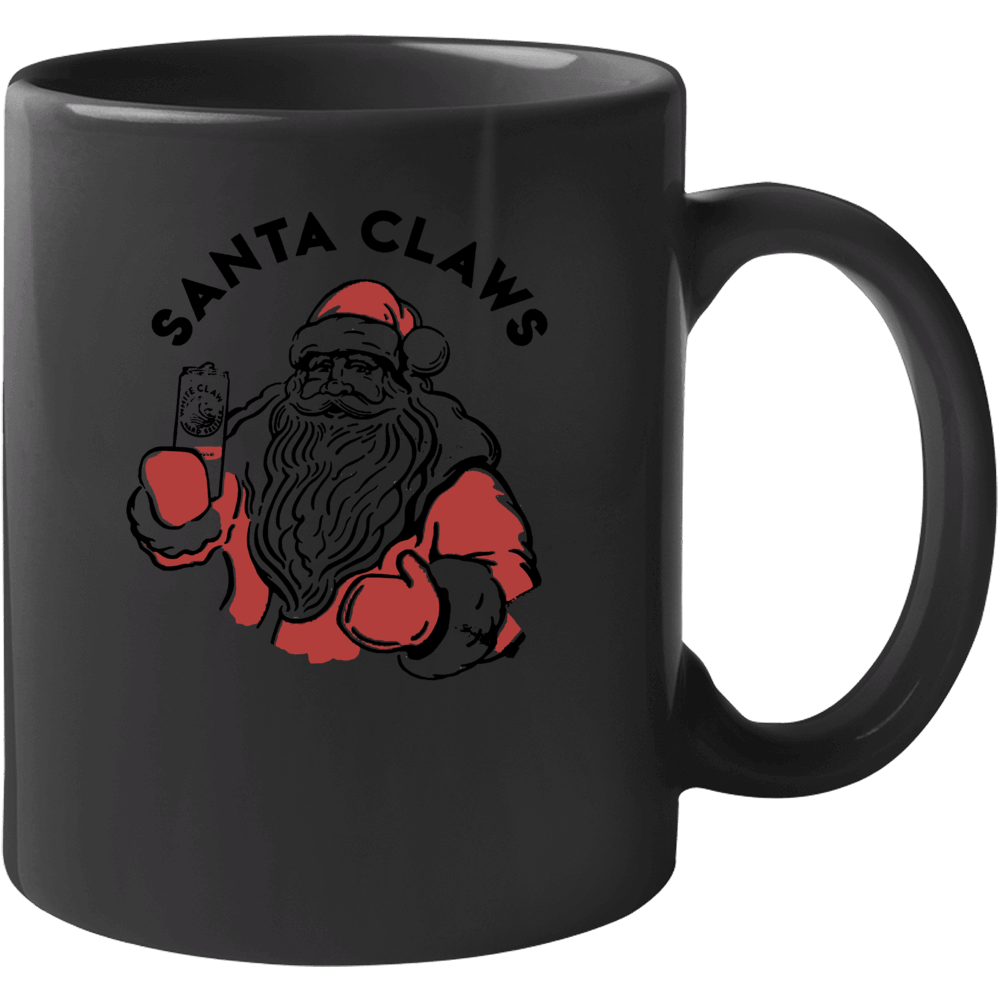 Santa Claws White Claw Funny Christmas Mug Santa Claws White Claw Funny Christmas Mug