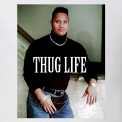 Dwayne The Rock Johnson Funny Throwback Thug Life T Shirt 15027629