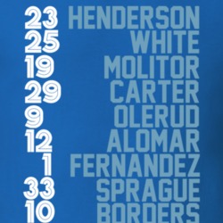 Henderson To Borders Toronto Baseball Players Sports T Shirt 17032519
