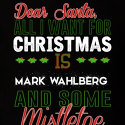 Dear Santa All I Need Is Mark Wahlberg And Mistletoe Christmas T Shirt 17253895