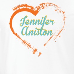 Heart Jennifer Aniston Celebrity T Shirt 18471357