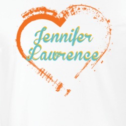 Heart Jennifer Lawrence Celebrity T Shirt 18471360