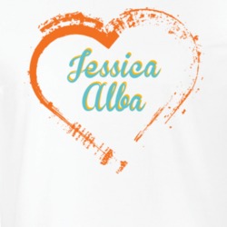 Heart Jessica Alba Celebrity T Shirt 18471368