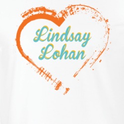 Heart Lindsay Lohan Celebrity T Shirt 18471413