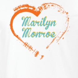 Heart Marilyn Monroe Celebrity T Shirt 18471428