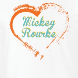 Heart Mickey Rourke Celebrity T Shirt 18471452