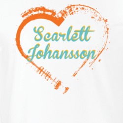 Heart Scarlett Johansson Celebrity T Shirt 18471523