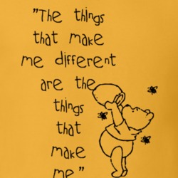 The Things That Make Me Different Winnie The Pooh Quote T Shirt 26606356