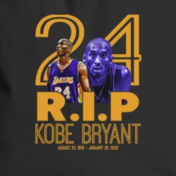 Rip Koby Bryant Los Angeles Basketball Star Legend 2019 To 2020 Sports Totebag 37436987