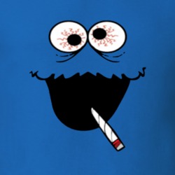 Munchie Monster Stoned Cookie Monster High Weed Parody Sesame Street TV Show T Shirt 8425520