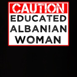 Caution Sign Educated Albanian Woman Proud Smart Nationality T Shirt 14525796