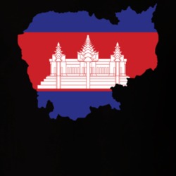 Cambodia Country Flag Silhouette Patriotic Nationality T Shirt 30171382