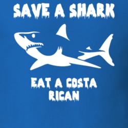 Save A Shark Eat A Costa Rican Funny Nationality T Shirt 9053383