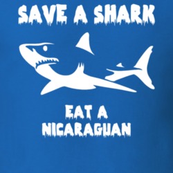 Save A Shark Eat A Nicaraguan Funny Nationality T Shirt 9053494