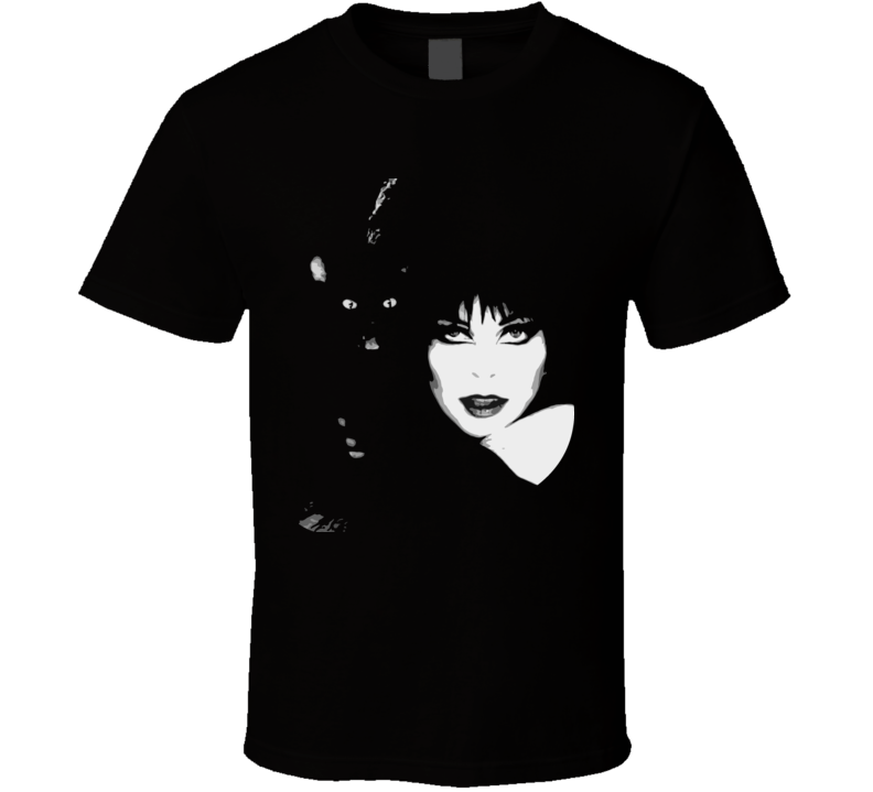 Elvira Cat Poster T Shirt Elvira Cat Poster T Shirt