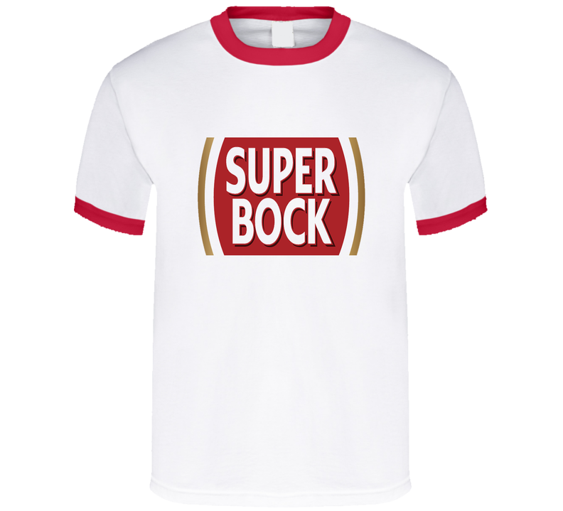 Bock Portugese Beer Logo Cerveja T Shirt Red Ringer T Shirt