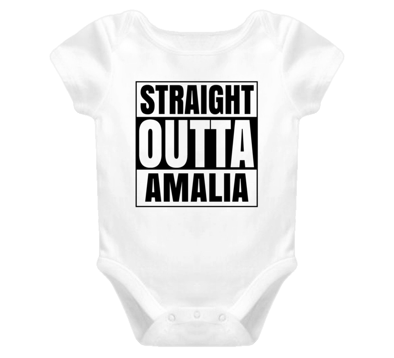 Straight Outta Amalia Female Name Pregnancy Baby One Piece