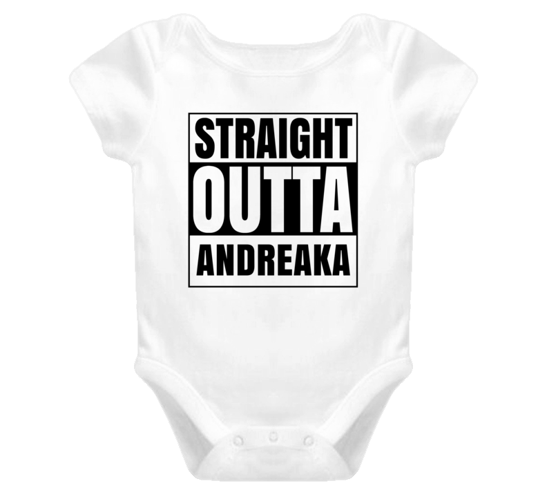 Straight Outta Andreaka Female Name Pregnancy Baby One Piece Straight Outta Andreaka Female Name Pregnancy Baby One Piece
