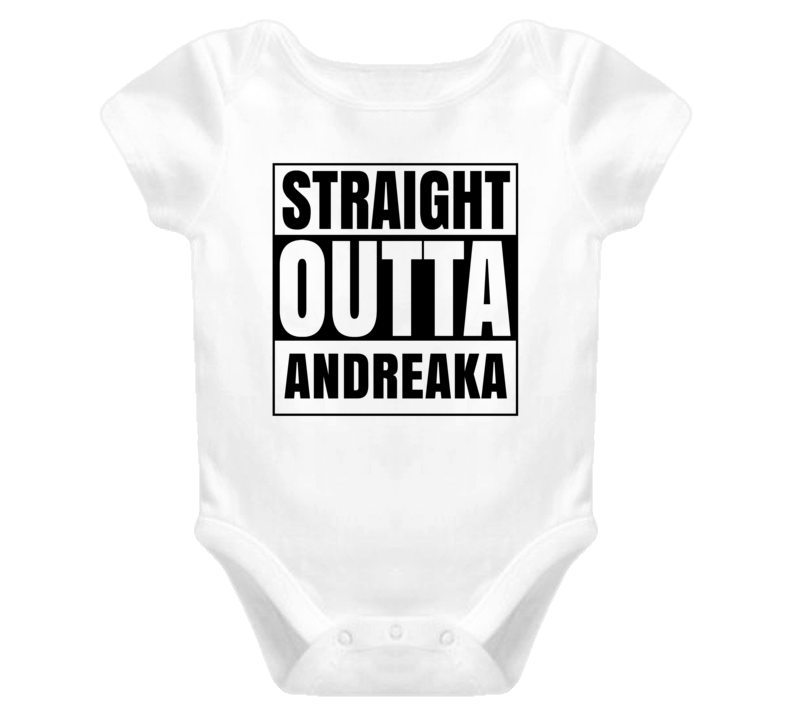 Straight Outta Andreaka Female Name Pregnancy Baby One Piece