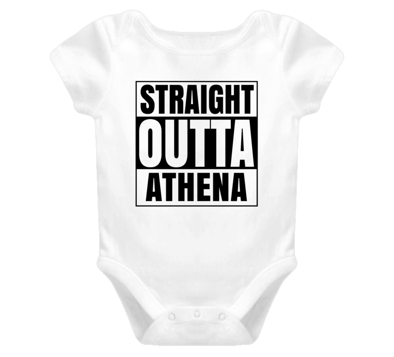 Straight Outta Athena Female Name Pregnancy Baby One Piece Straight Outta Athena Female Name Pregnancy Baby One Piece