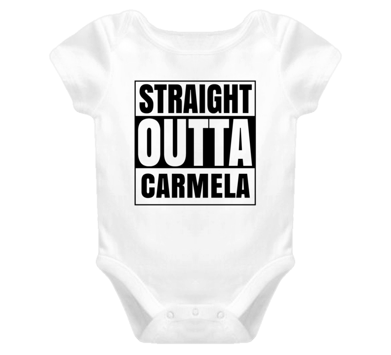 Straight Outta Carmela Female Name Pregnancy Baby One Piece Straight Outta Carmela Female Name Pregnancy Baby One Piece