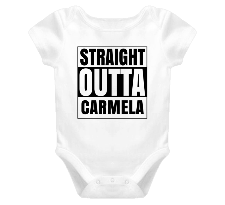 Straight Outta Carmela Female Name Pregnancy Baby One Piece