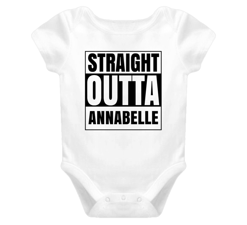 Straight Outta Annabelle Female Name Pregnancy Baby One Piece