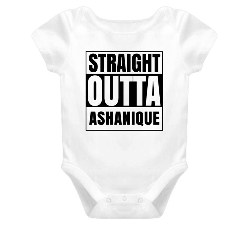 Straight Outta Ashanique Female Name Pregnancy Baby One Piece Straight Outta Ashanique Female Name Pregnancy Baby One Piece
