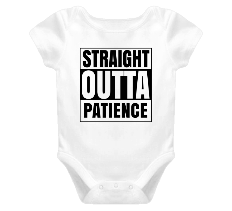 Straight Outta Patience Female Name Pregnancy Baby One Piece Straight Outta Patience Female Name Pregnancy Baby One Piece