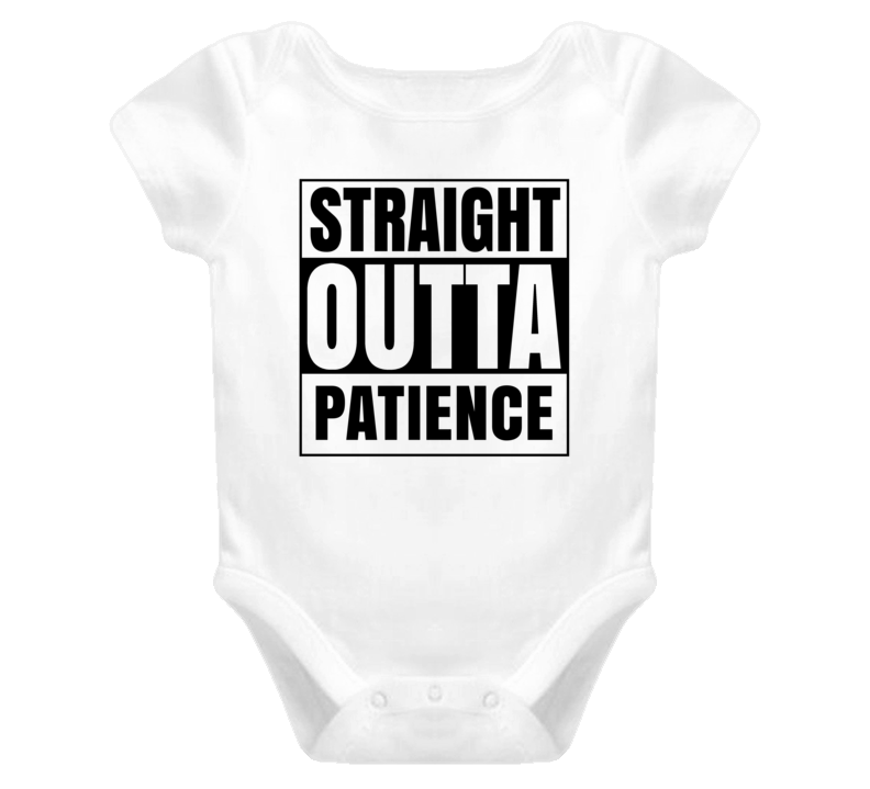 Straight Outta Patience Female Name Pregnancy Baby One Piece