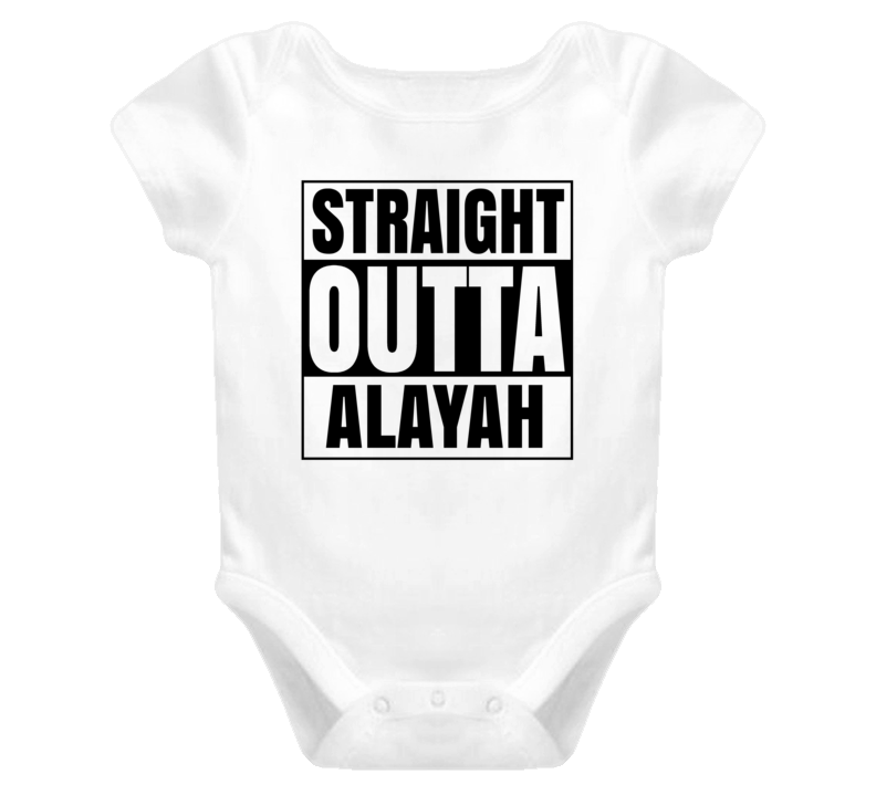 Straight Outta Alayah Female Name Pregnancy Baby One Piece