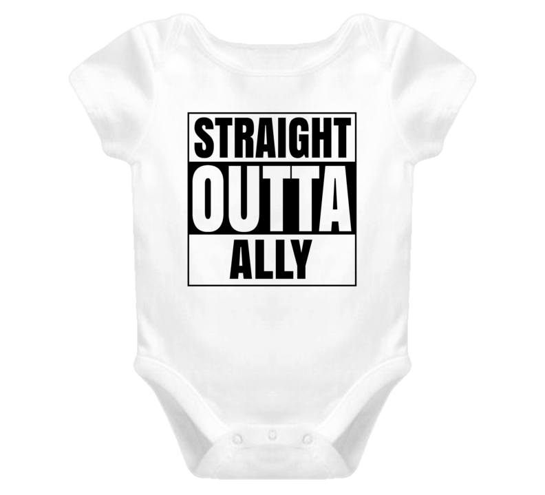 Straight Outta Ally Female Name Pregnancy Baby One Piece