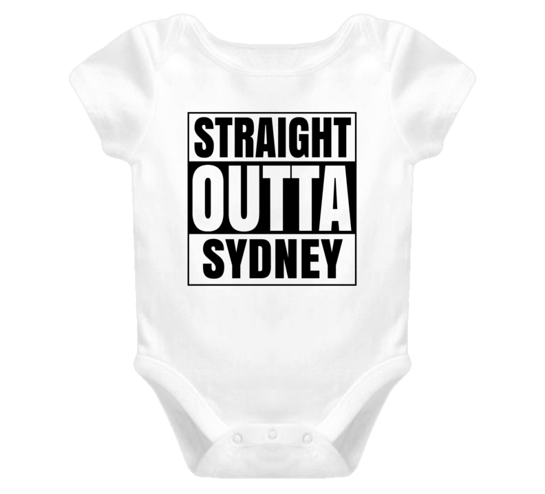 Straight Outta Sydney Female Name Pregnancy Baby One Piece