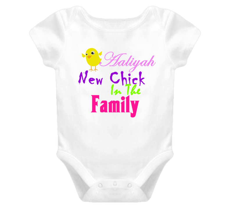 Aaliyah New Chick In The Family Bodysuit Shirt Baby One Piece Aaliyah New Chick In The Family Bodysuit Shirt Baby One Piece