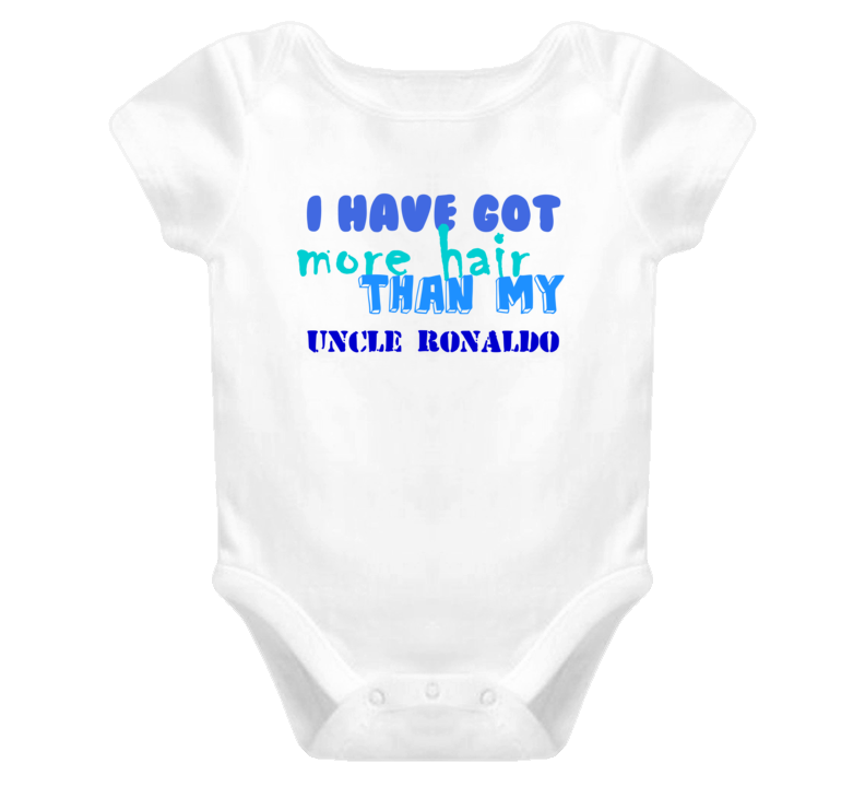 Ronaldo Uncle Funny Bald Hair Bodysuit Baby One Piece