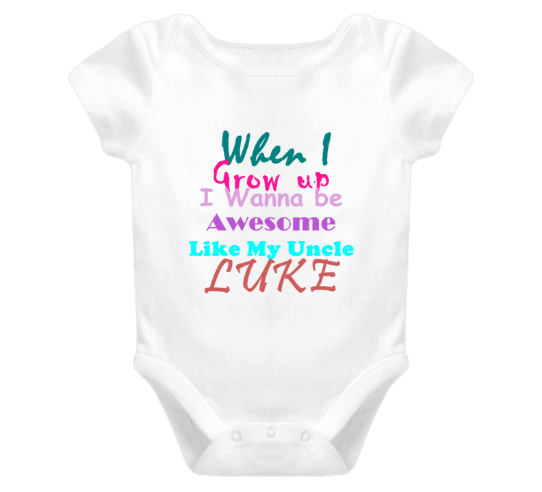 Luke Awesome Uncle Newborn Bodysuit Funny Baby One Piece