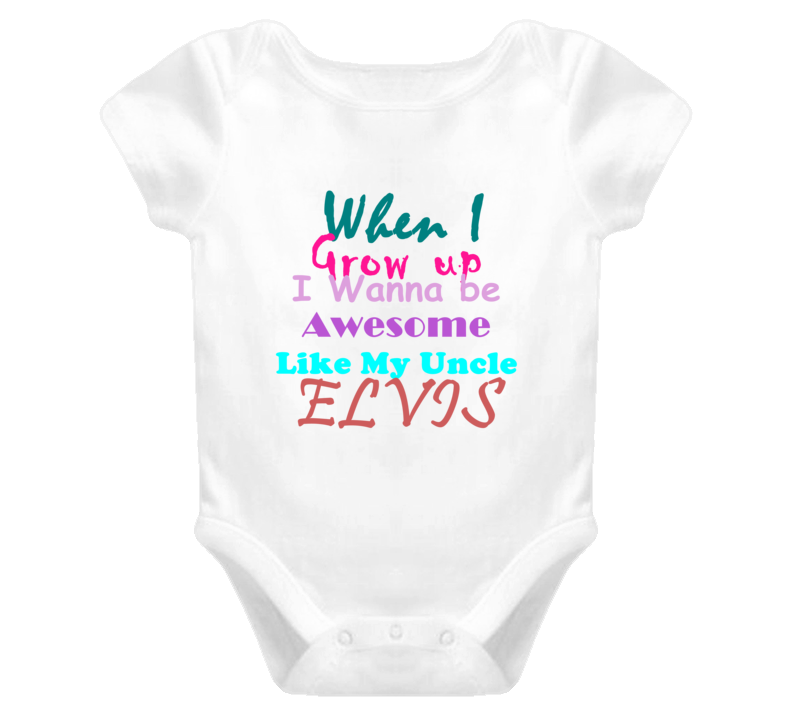 Elvis Awesome Uncle Newborn Bodysuit Funny Baby One Piece