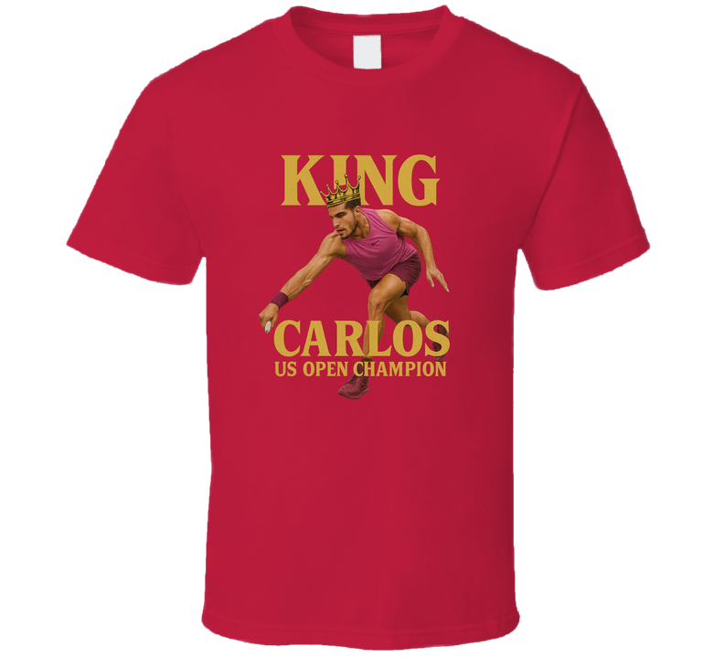 King Carlos Us Open Champion 2025 Tennis Fan Cool Gift T Shirt King Carlos Us Open Champion 2025 Tennis Fan Cool Gift T Shirt