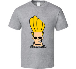 Johnny Bravo Fictional Musican Band Character Fan Gray Unisex T Shirt